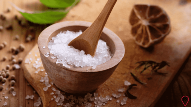 Spiritual cleansing with coarse salt