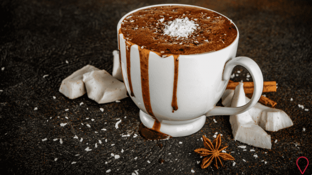 Healthy hot chocolate to warm up on cold days