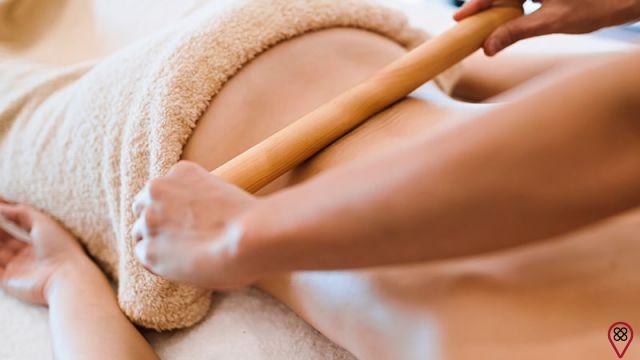Processo di massaggio olistico Bambootherapy